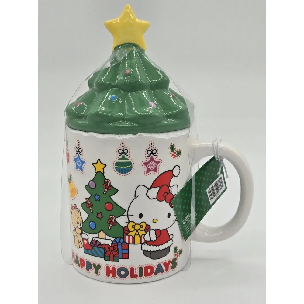 Hello Kitty Happy Holidays Christmas Tree Top Coffee Mug‎ 18oz Hobby Lobby Cup